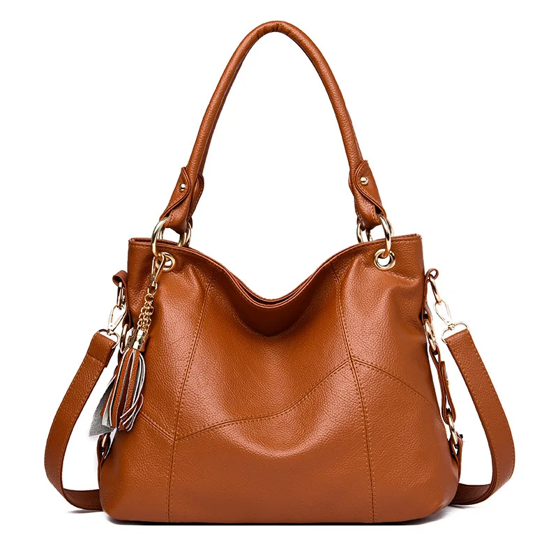 New tassel women's bag European and American fashion one-shoulder slanted cross-hand soft leather stitching women's bag
New tassel women's bag European and American fashion one-shoulder slanted cross-hand soft leather stitching women's bag