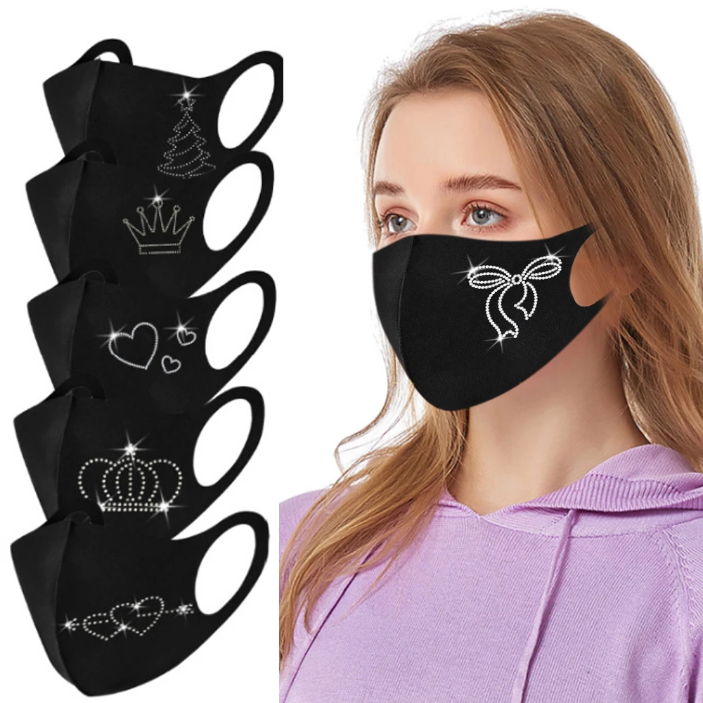 2021 Rhinestone Mask For Face Women Face Mask With Rhinestone Drill Mouth Caps Black Washable Mascarilla
2021 Rhinestone Mask For Face Women Face Mask With Rhinestone Drill Mouth Caps Black Washable Mascarilla