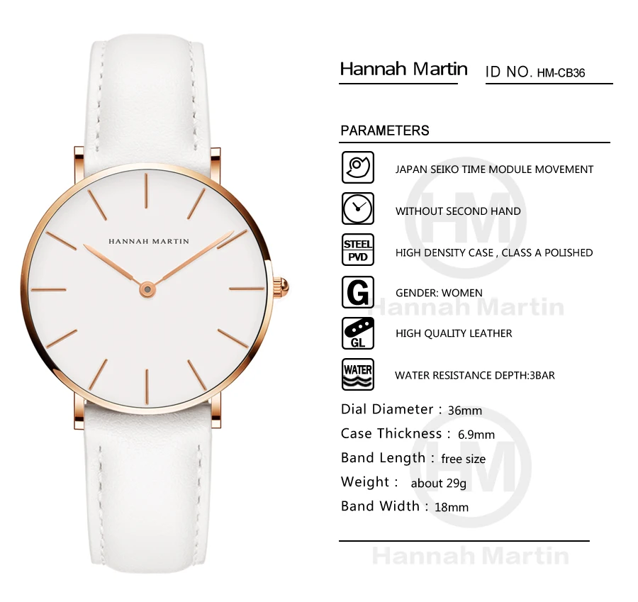 Dropshipping Japan Quartz Simple Women Fashion Watch White Leather Strap Ladies Wrist Watches Brand Waterproof Wristwatch 36mm
Dropshipping Japan Quartz Simple Women Fashion Watch White Leather Strap Ladies Wrist Watches Brand Waterproof Wristwatch 36mm