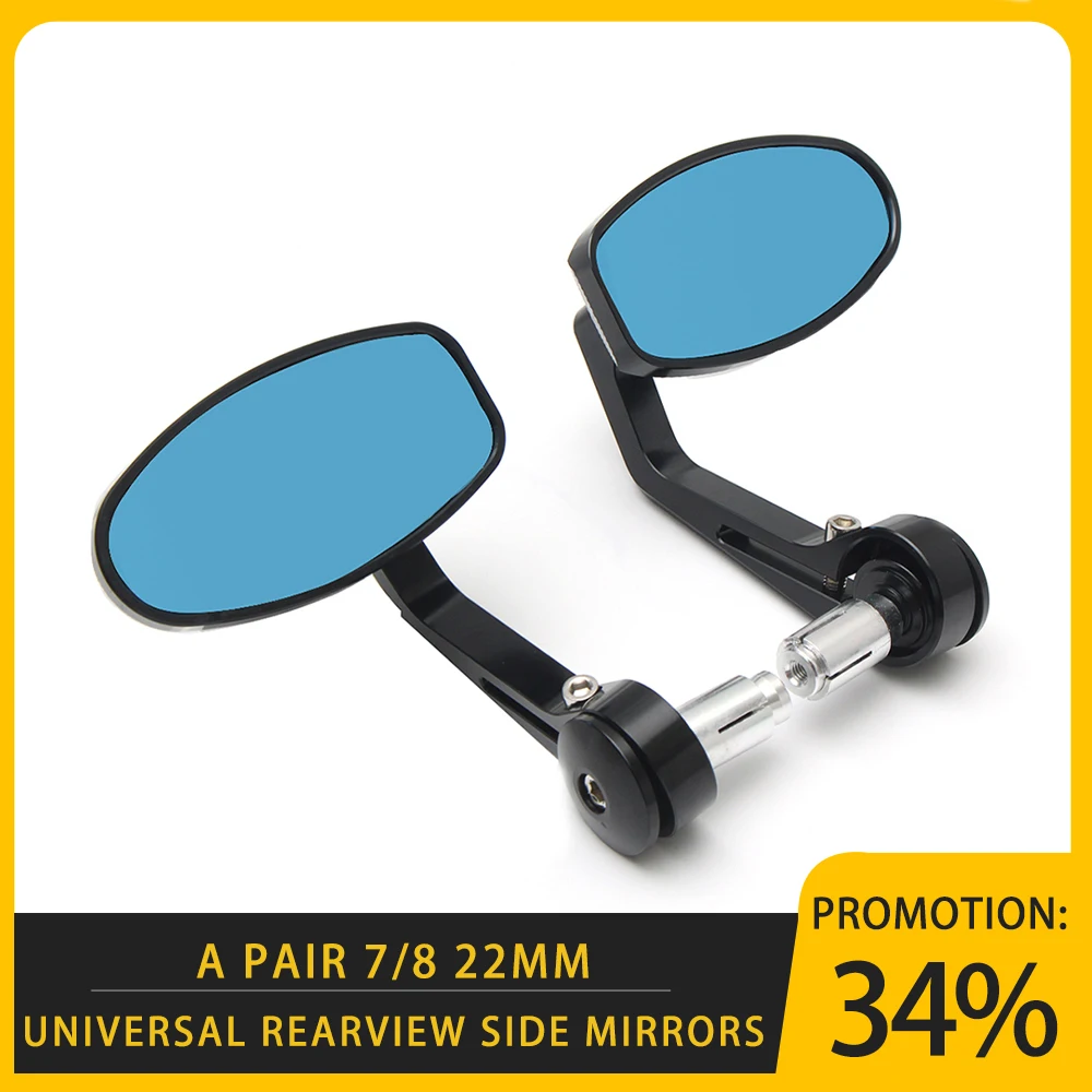 A Pair 7/8 22mm Universal CNC Motorcycle Bar End Black Rearview Side Mirrors for Triumph Speed Triple Motocross Accessories
A Pair 7/8 22mm Universal CNC Motorcycle Bar End Black Rearview Side Mirrors for Triumph Speed Triple Motocross Accessories
