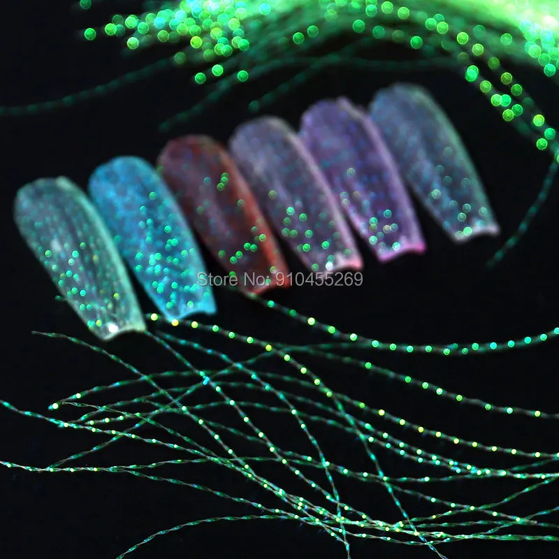 Nail salon art Unreal color luminous colored fluorescent silk thread Nail trim glitter line
Nail salon art Unreal color luminous colored fluorescent silk thread Nail trim glitter line