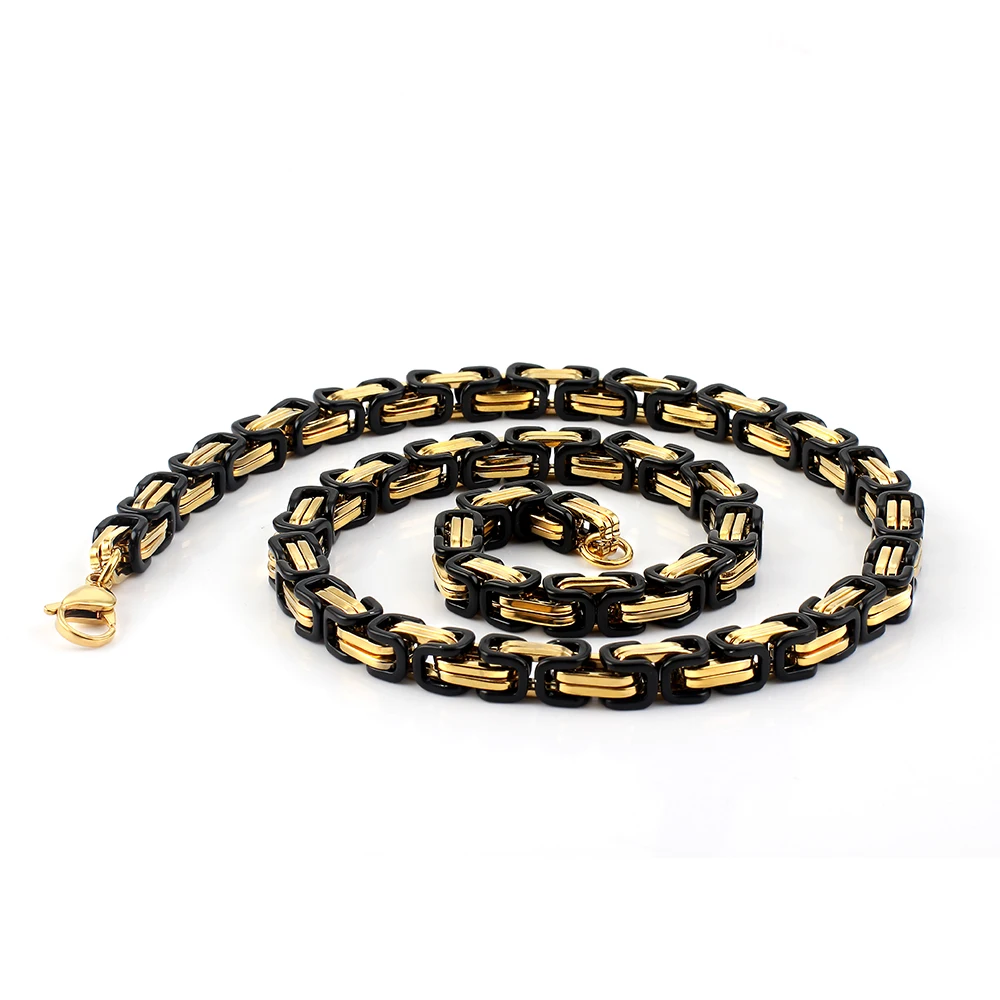 8MM Hot Sale Men's Titanium Steel Byzantine Imperial Chain Necklace Fashion Rock Hip Hop Punk Jewelry Necklaces
8MM Hot Sale Men's Titanium Steel Byzantine Imperial Chain Necklace Fashion Rock Hip Hop Punk Jewelry Necklaces