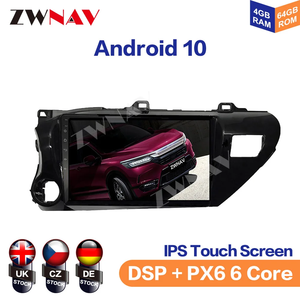 Octa Core Android 10.0 Car DVD GPS Navigation Player Deckless Car Stereo For Toyota Hilux 2016- 2018 RHD/LHD Radio Headunit
Octa Core Android 10.0 Car DVD GPS Navigation Player Deckless Car Stereo For Toyota Hilux 2016- 2018 RHD/LHD Radio Headunit