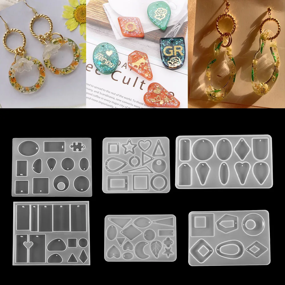 1 Set Crystal Epoxy Resin Molds Geometric Earrings Ear Pendant Casting Silicone Mould DIY Craft Handmade Jewelry Making Tools
1 Set Crystal Epoxy Resin Molds Geometric Earrings Ear Pendant Casting Silicone Mould DIY Craft Handmade Jewelry Making Tools