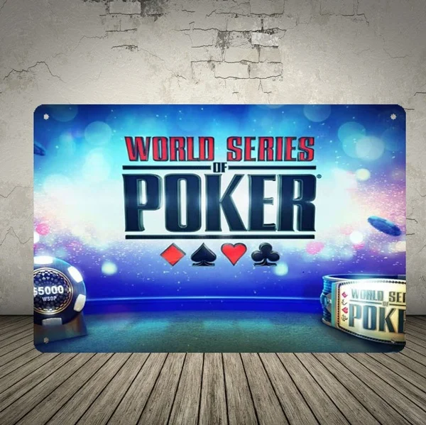 World Series Of Poker Tin Signs Movie Poster Bedroom Mural Metal Poster Garage Shop Home Wall Decoration Metal Sign Wall
World Series Of Poker Tin Signs Movie Poster Bedroom Mural Metal Poster Garage Shop Home Wall Decoration Metal Sign Wall