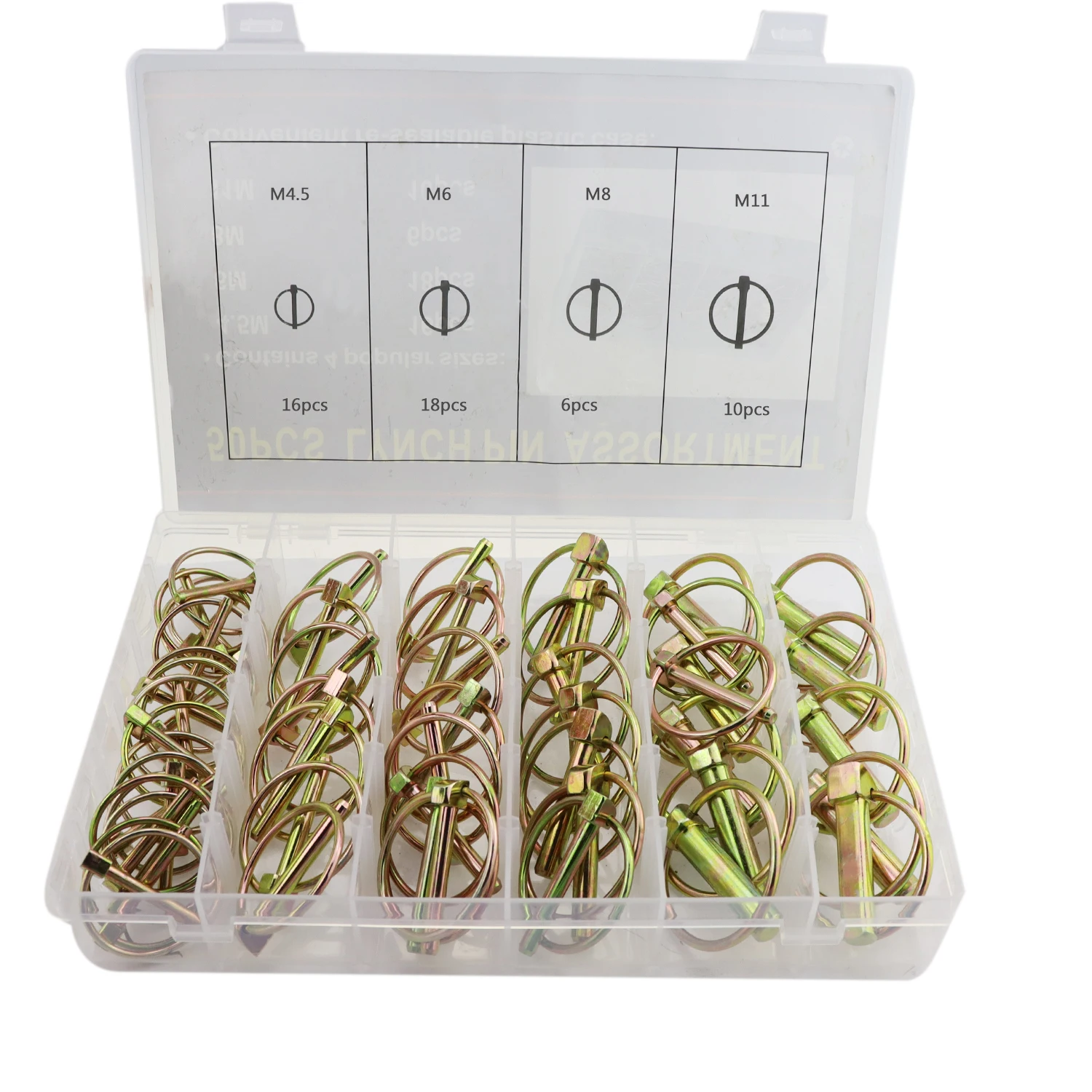 50 шт. M4.5/M6/M8/M11 набор зажимов в ассортименте, пружинные стальные кольцевые зажимы, кольцевые зажимы для фермы, трактора, прицепа, косилки, груз... 
50 шт. M4.5/M6/M8/M11 набор зажимов в ассортименте, пружинные стальные кольцевые зажимы, кольцевые зажимы для фермы, трактора, прицепа, косилки, груз...