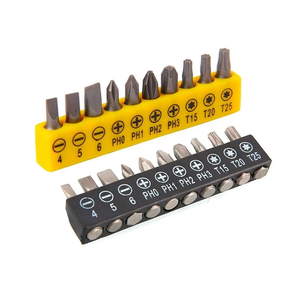 10pcs/set Insert Bit Set Torx Flat Head Cross Electric Screwdriver Screws Head Hand Tools Screwdriver Head Replacement
10pcs/set Insert Bit Set Torx Flat Head Cross Electric Screwdriver Screws Head Hand Tools Screwdriver Head Replacement