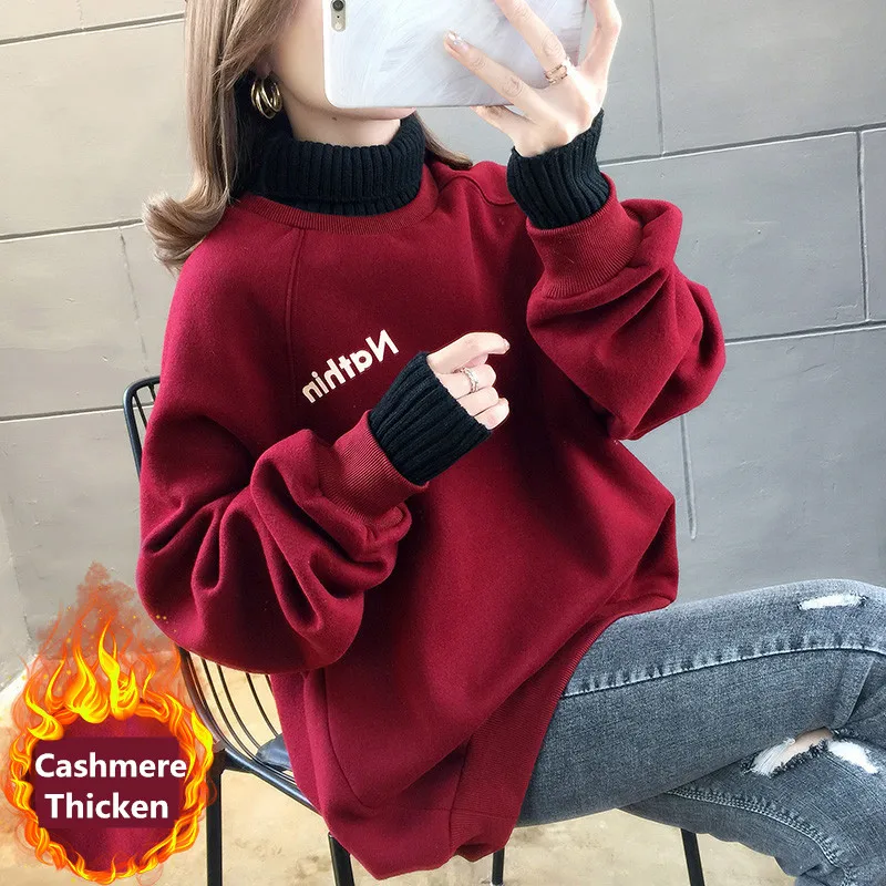 Women Hoodies Autumn Letters Long Sleeve Sweatshirt Casual Female Warm Velvet Thickening Pullover Hoodie Winter Hooded Tops
Women Hoodies Autumn Letters Long Sleeve Sweatshirt Casual Female Warm Velvet Thickening Pullover Hoodie Winter Hooded Tops