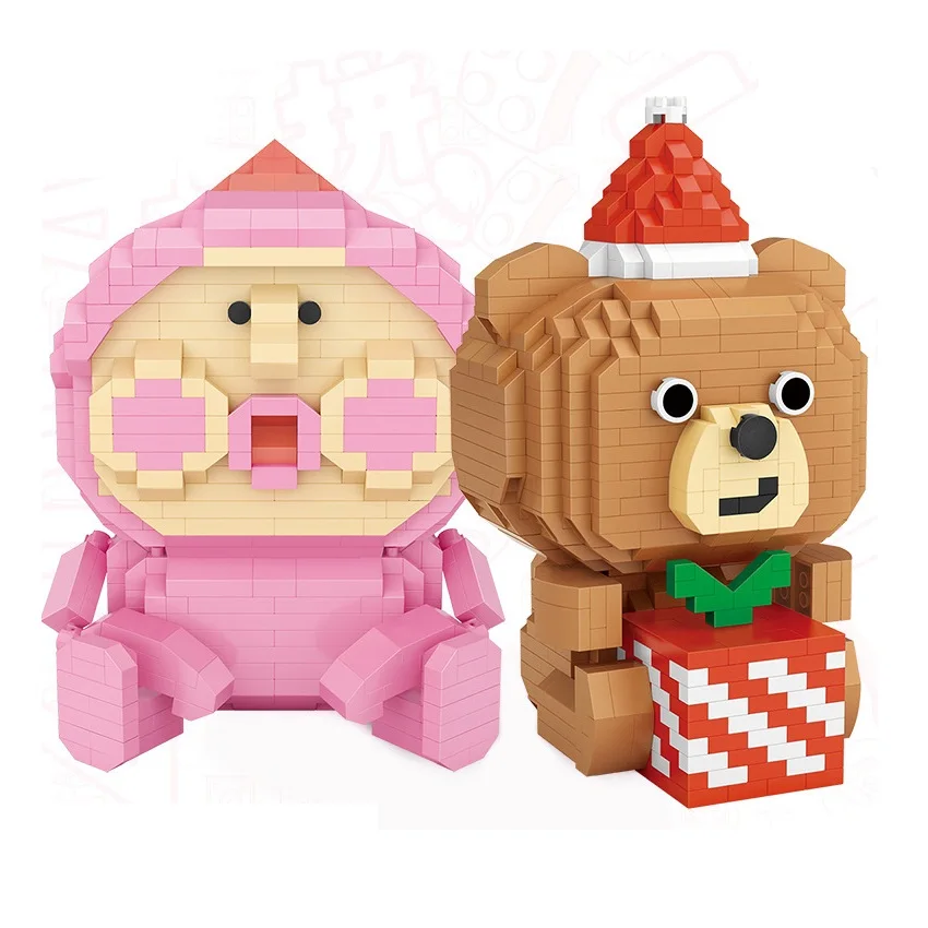 

LOZ Blocks Cartoon Auction Figure Bricks Anime Bear Model for Girls Gifts Cute Doll Children Toys Kids Christmas Present 9251