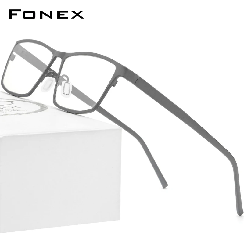 FONEX Pure Titanium Glasses Frame Men 2020 Prescription Eye Glasses for Men Square Eyeglasses Myopia Optical Frames Eyewear 871
FONEX Pure Titanium Glasses Frame Men 2020 Prescription Eye Glasses for Men Square Eyeglasses Myopia Optical Frames Eyewear 871