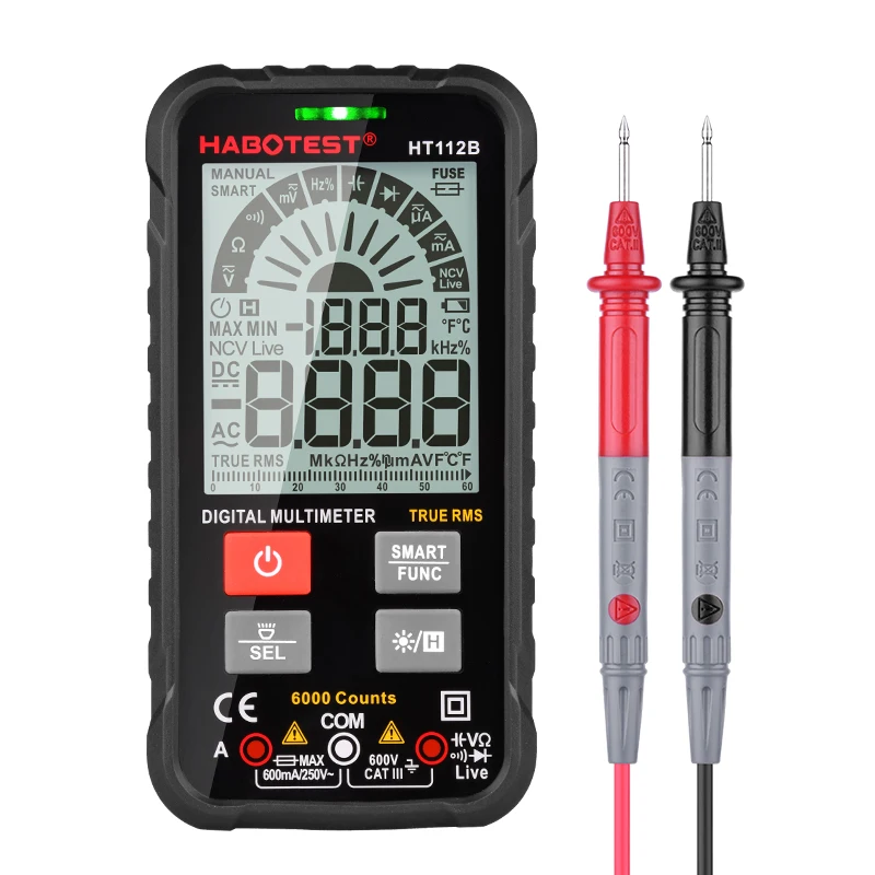 HABOTEST новое поколение 600 в Умный Цифровой мультиметр для телефона Ohm емкость Hz AC DC