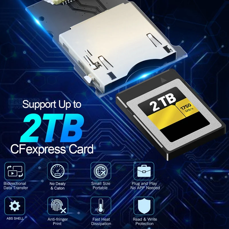 CFexpress Type B Card Reader USB3.1 Gen 2 Type C Card Reader CFexpress Memory Card Adapter
CFexpress Type B Card Reader USB3.1 Gen 2 Type C Card Reader CFexpress Memory Card Adapter