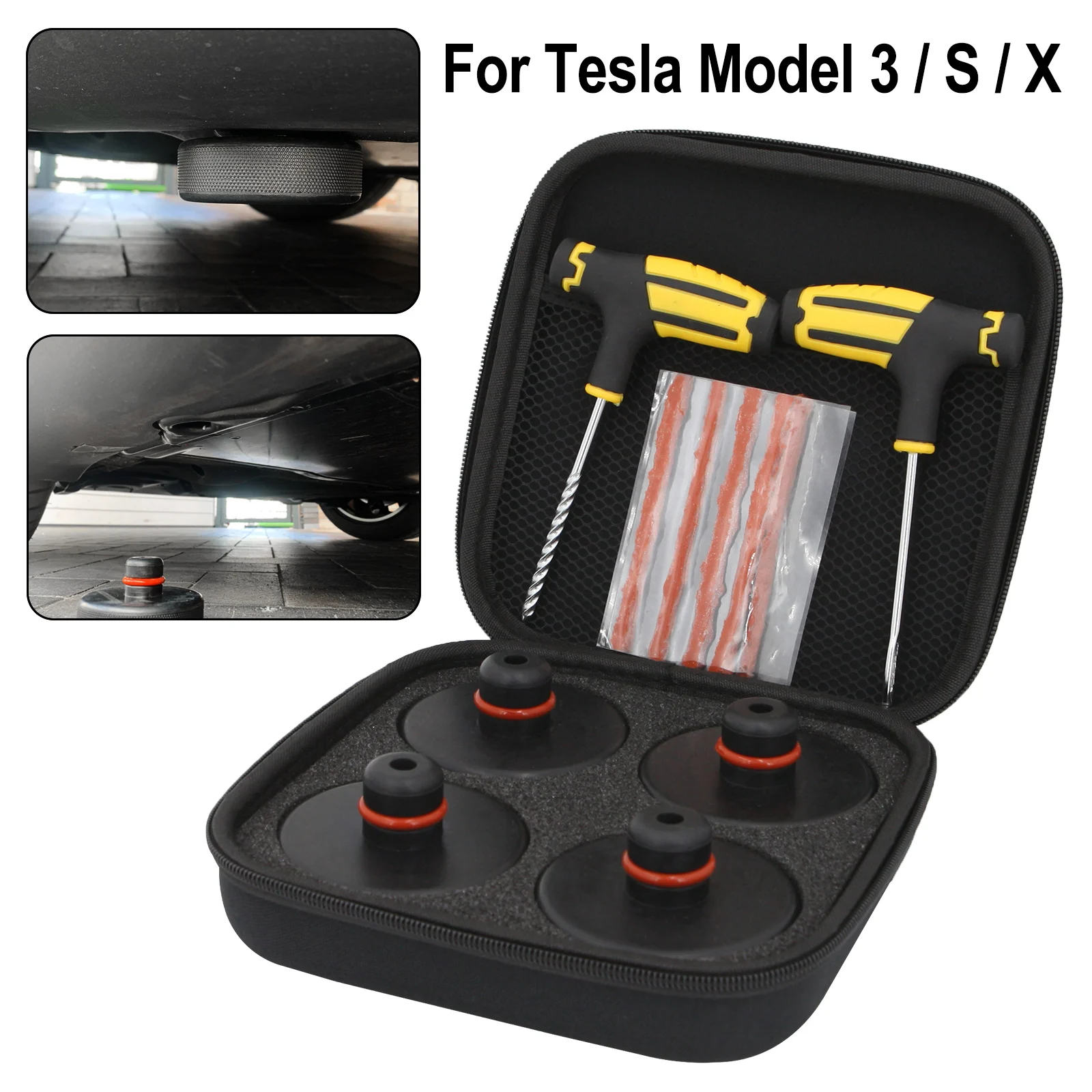 New Car Tire Repair Tool Kit Auto Accessories Lifting Rubber Jack Pad Adapter For Tesla Model 3 X S Studding Puncture Plug Set
New Car Tire Repair Tool Kit Auto Accessories Lifting Rubber Jack Pad Adapter For Tesla Model 3 X S Studding Puncture Plug Set
