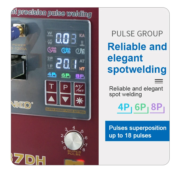 SUNKKO 737DH Spot Welder 4.3KW High Power Automatic Pulse Spot Welding Machine Handheld Pen For 18650 Lithium Battery Welder
SUNKKO 737DH Spot Welder 4.3KW High Power Automatic Pulse Spot Welding Machine Handheld Pen For 18650 Lithium Battery Welder