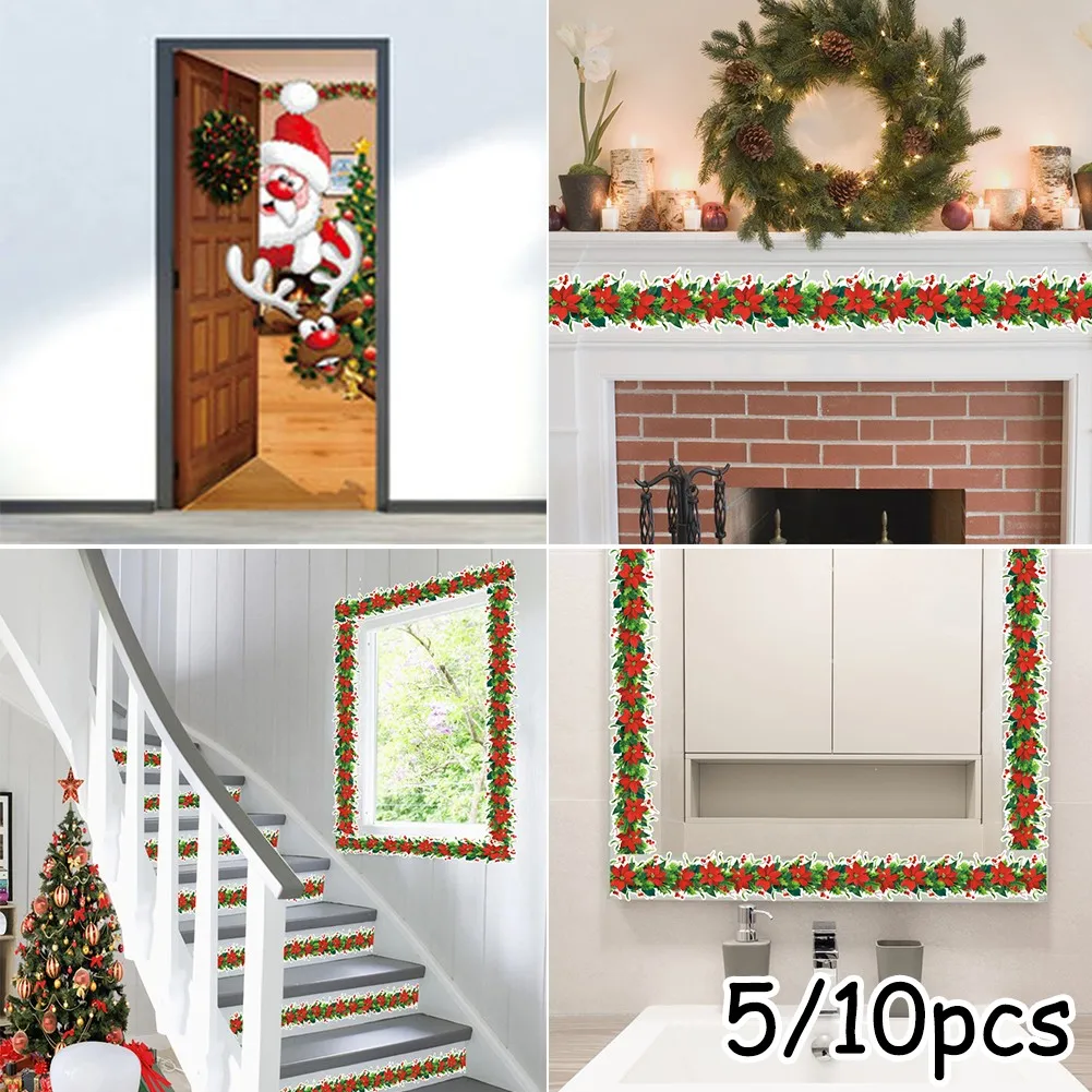 Christmas Vine Baseboard Wall Stickers Bedroom Corner Living Room Decoration Art Mural Skirting Wallpaper Home Decor
Christmas Vine Baseboard Wall Stickers Bedroom Corner Living Room Decoration Art Mural Skirting Wallpaper Home Decor