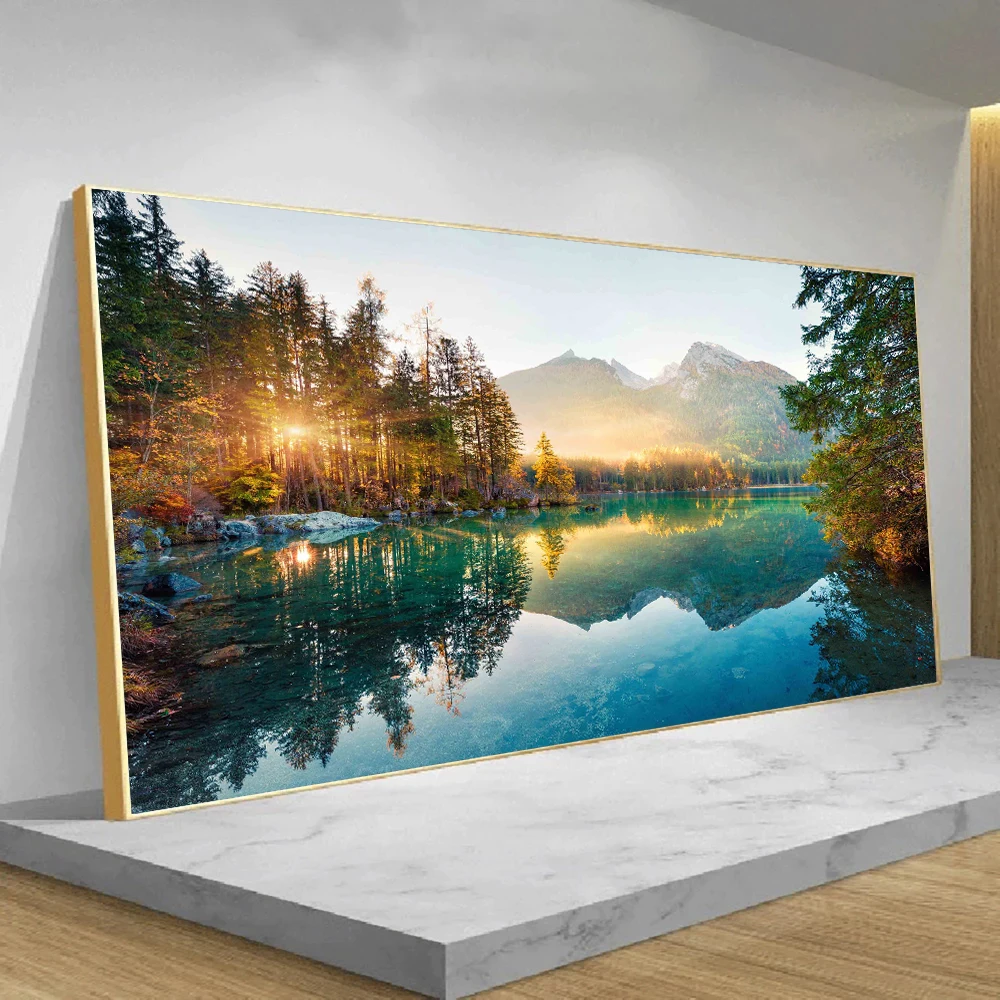 Nature Landscape Alps Mountain Canvas Painting Sunshine Forest Lake Posters Prints Wall Pictures for Modern Bedroom Home Decor
Nature Landscape Alps Mountain Canvas Painting Sunshine Forest Lake Posters Prints Wall Pictures for Modern Bedroom Home Decor