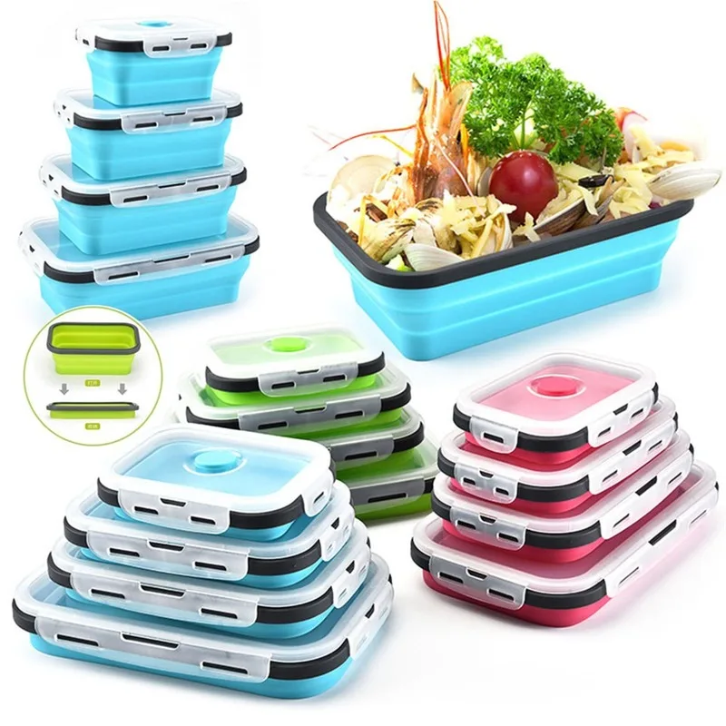 Silicone Lunch Box Set Stackable Bento Food Prep Container Foldable Lunchbox Microwave Dinner Storage Containers Leakproof Fresh
Silicone Lunch Box Set Stackable Bento Food Prep Container Foldable Lunchbox Microwave Dinner Storage Containers Leakproof Fresh