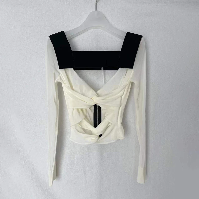 XIZIHUPAN Elegant Fold Pleated Women's T Shirt Square Collar Long Sleeve Cut Out Slimming T Shirts For Women 2021 Autumn Stylish
XIZIHUPAN Elegant Fold Pleated Women's T Shirt Square Collar Long Sleeve Cut Out Slimming T Shirts For Women 2021 Autumn Stylish