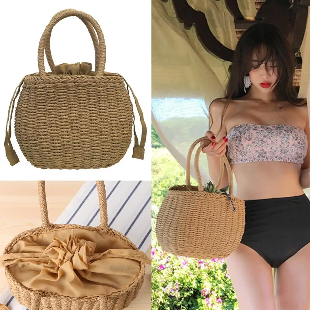 Hand-knitted Handbag Nordic Minimalist Retro Style Hand-woven Handbag Summer Beach Storage Bag Household Storage Basket
Hand-knitted Handbag Nordic Minimalist Retro Style Hand-woven Handbag Summer Beach Storage Bag Household Storage Basket