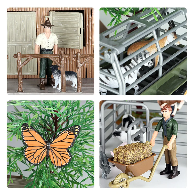 Kids Farm Toys Thatched Cottage Model Farm Animal Little People Action Figures Toys Set Learning Toys for Children
Kids Farm Toys Thatched Cottage Model Farm Animal Little People Action Figures Toys Set Learning Toys for Children