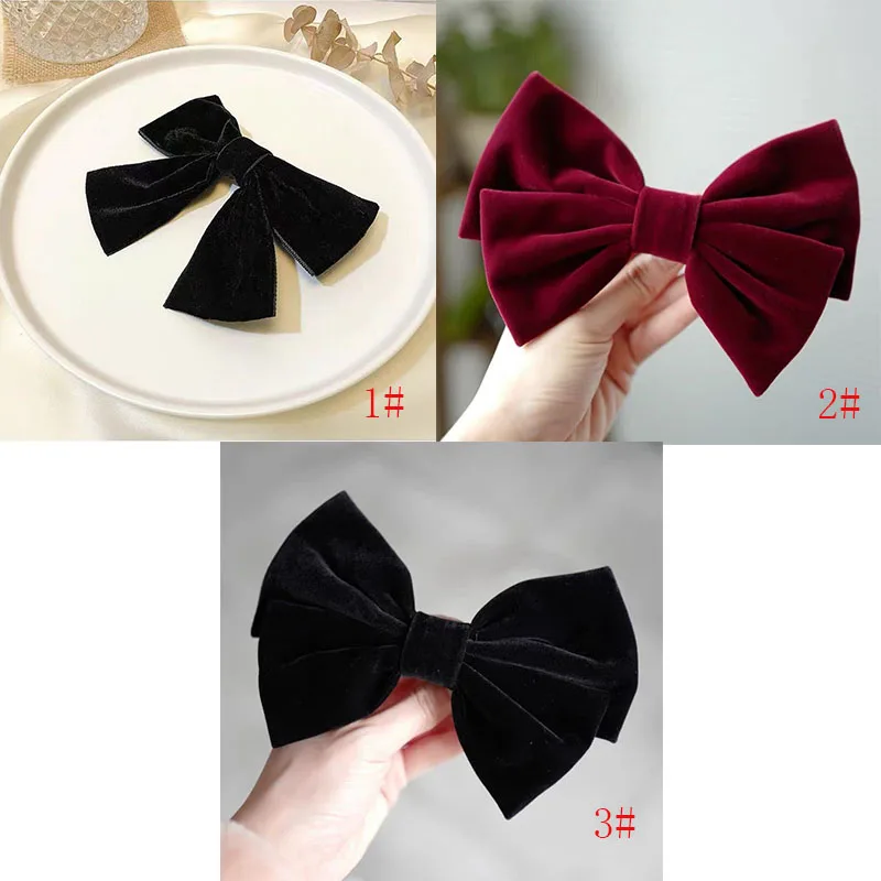 Fashion Black Red Velvet Bow Hairpin Small Circle Hair Rope Girl Cute Side Clip Hair Accessories Women's Hair Accessories
Fashion Black Red Velvet Bow Hairpin Small Circle Hair Rope Girl Cute Side Clip Hair Accessories Women's Hair Accessories
