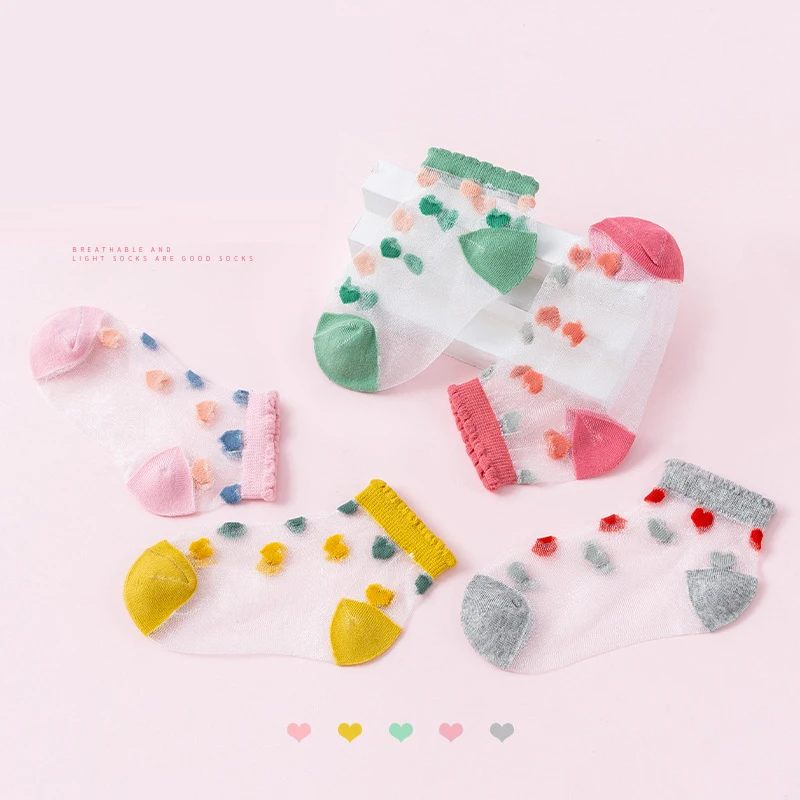 5 Pairs/Summer New Thin Children's Socks Girls Glass Silk Polka Dot Socks Boat Socks Lace Mesh Student Socks
5 Pairs/Summer New Thin Children's Socks Girls Glass Silk Polka Dot Socks Boat Socks Lace Mesh Student Socks