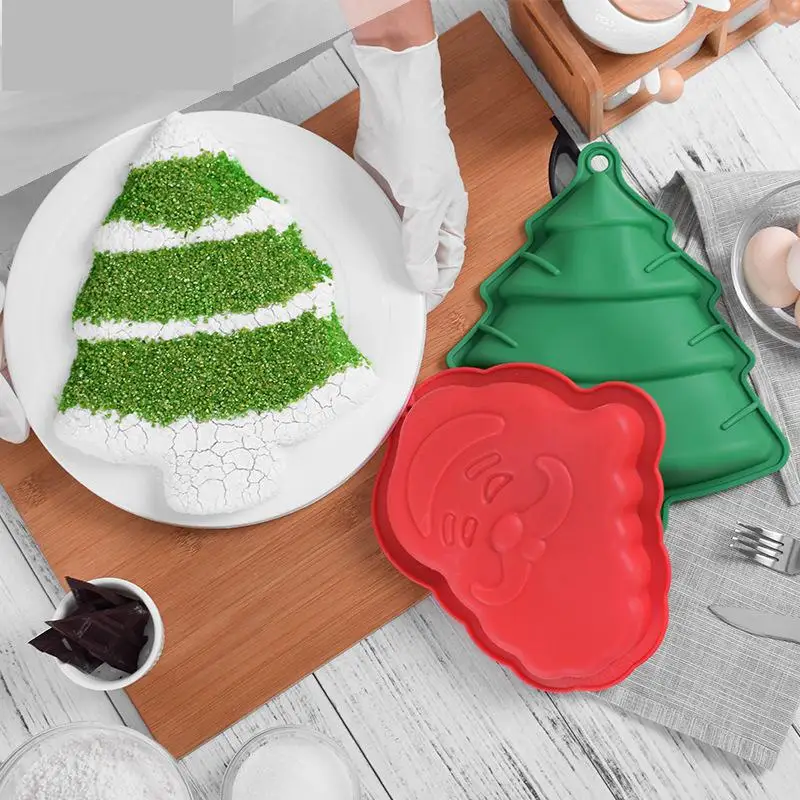 New Christmas Baking Mold Surprise Cake Christmas Tree&Santa Claus Silicone Mold Series Cake Mould Big Size Moule Pate A Sucre
New Christmas Baking Mold Surprise Cake Christmas Tree&Santa Claus Silicone Mold Series Cake Mould Big Size Moule Pate A Sucre
