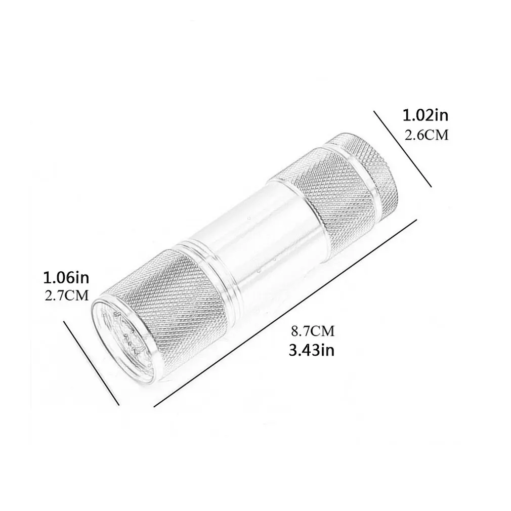 Mini 9LED UV Flashlight Ultraviolet Rays Invisible Ink Marker Detection Torch Light for Check the Bill Money
Mini 9LED UV Flashlight Ultraviolet Rays Invisible Ink Marker Detection Torch Light for Check the Bill Money