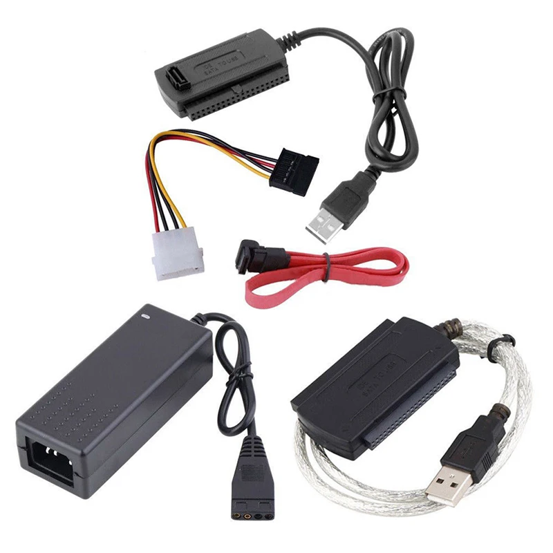 Адаптер SATA/PATA/IDE к USB 2 0 кабель-конвертер для жесткого диска 5/3 5 дюйма | Компьютеры и