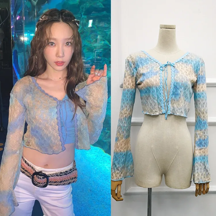 Kpop Korean Celebrity Summer Fashion Gradient Color Hollow Short Cardigan Sweater Women Streetwear Sexy Knitted Full Sleeve Tops
Kpop Korean Celebrity Summer Fashion Gradient Color Hollow Short Cardigan Sweater Women Streetwear Sexy Knitted Full Sleeve Tops