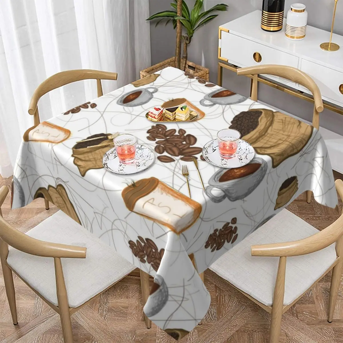 Caffeine Tablecloth Garden Polyester Table Cover Square Wholesale Protector Printed Table Cloth
Caffeine Tablecloth Garden Polyester Table Cover Square Wholesale Protector Printed Table Cloth