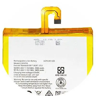 New High Quality L13D1P31 Battery For Lenovo Pad S5000 S5000-H Lenovo a7-30tc / 10F / 20 / 60hc / TC / TD / HC 3450-3550mAh
New High Quality L13D1P31 Battery For Lenovo Pad S5000 S5000-H Lenovo a7-30tc / 10F / 20 / 60hc / TC / TD / HC 3450-3550mAh