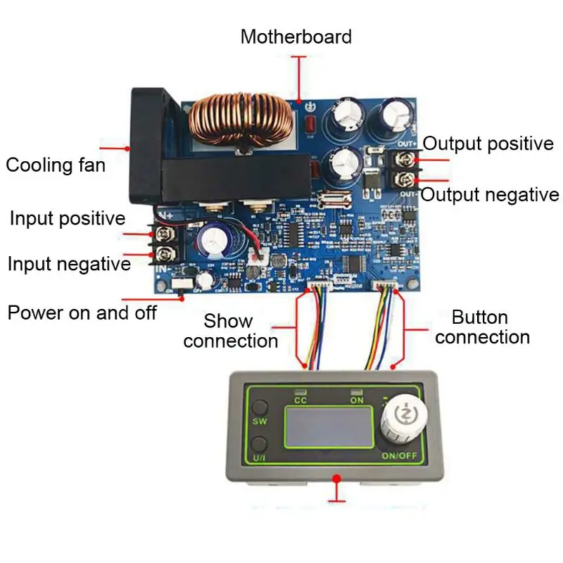 50V 20A 1000W CNC Step-down Power Supply Module Constant Voltage LCD Digital Display Adjustable DIY Power Module
50V 20A 1000W CNC Step-down Power Supply Module Constant Voltage LCD Digital Display Adjustable DIY Power Module