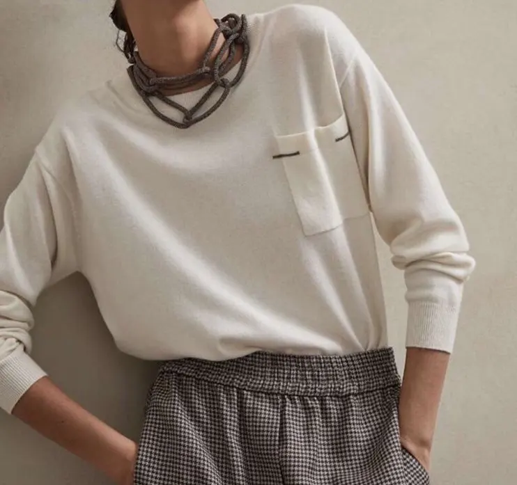 Sweater Winter Women New Classic Round Neck Cashmere Pocket Beaded Pullover Sweater Women
Sweater Winter Women New Classic Round Neck Cashmere Pocket Beaded Pullover Sweater Women
