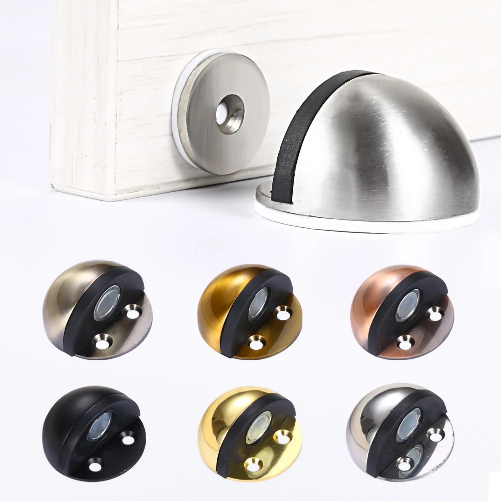 Stainless Steel Rubber Magnetic Door Stopper Non Punching Sticker Hidden Door Holders Floor Mounted Nail-free Stops Door Block
Stainless Steel Rubber Magnetic Door Stopper Non Punching Sticker Hidden Door Holders Floor Mounted Nail-free Stops Door Block