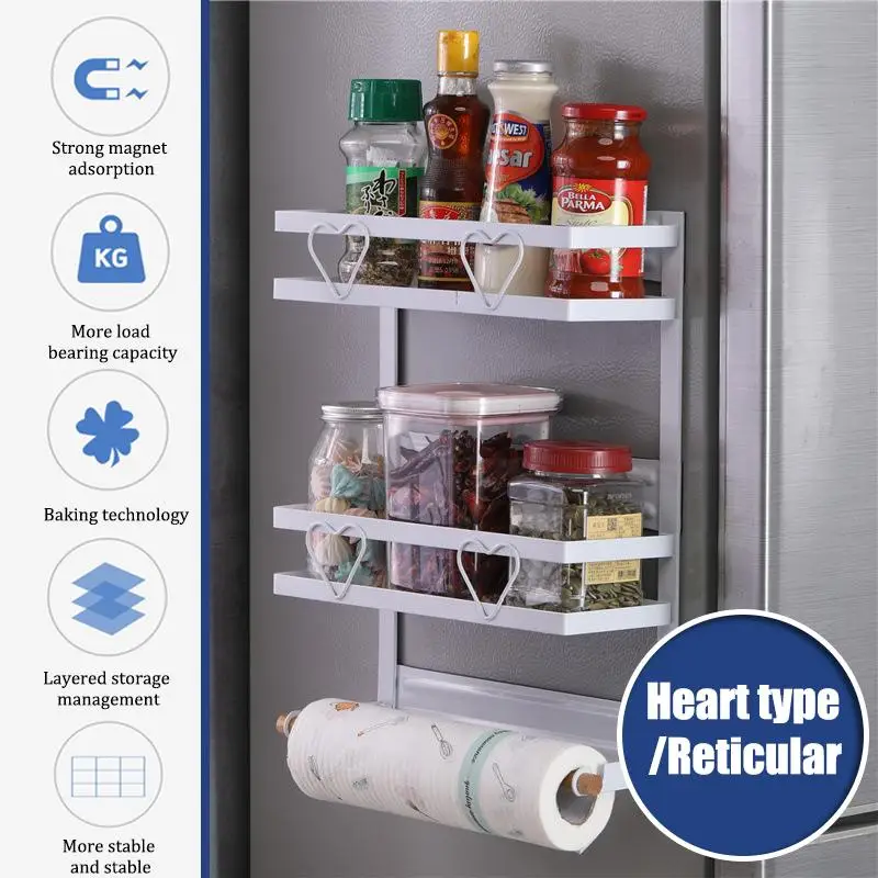 5Type Kitchen Large Magnetic Fridge Storage Rack Organizer Shelf Space Saver Fridge Side Wall Storage Hanging Paper Towel Holder
5Type Kitchen Large Magnetic Fridge Storage Rack Organizer Shelf Space Saver Fridge Side Wall Storage Hanging Paper Towel Holder