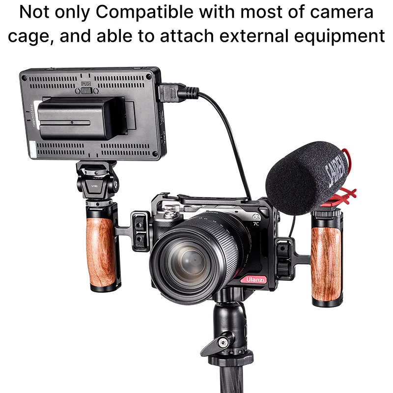 Wooden Handle Grip Hand Grip with Cold Shoe for Nikon Canon Sony A7III A6300 A6400 A6500 A6600 Camera Cage Rig Side Handgrip
Wooden Handle Grip Hand Grip with Cold Shoe for Nikon Canon Sony A7III A6300 A6400 A6500 A6600 Camera Cage Rig Side Handgrip