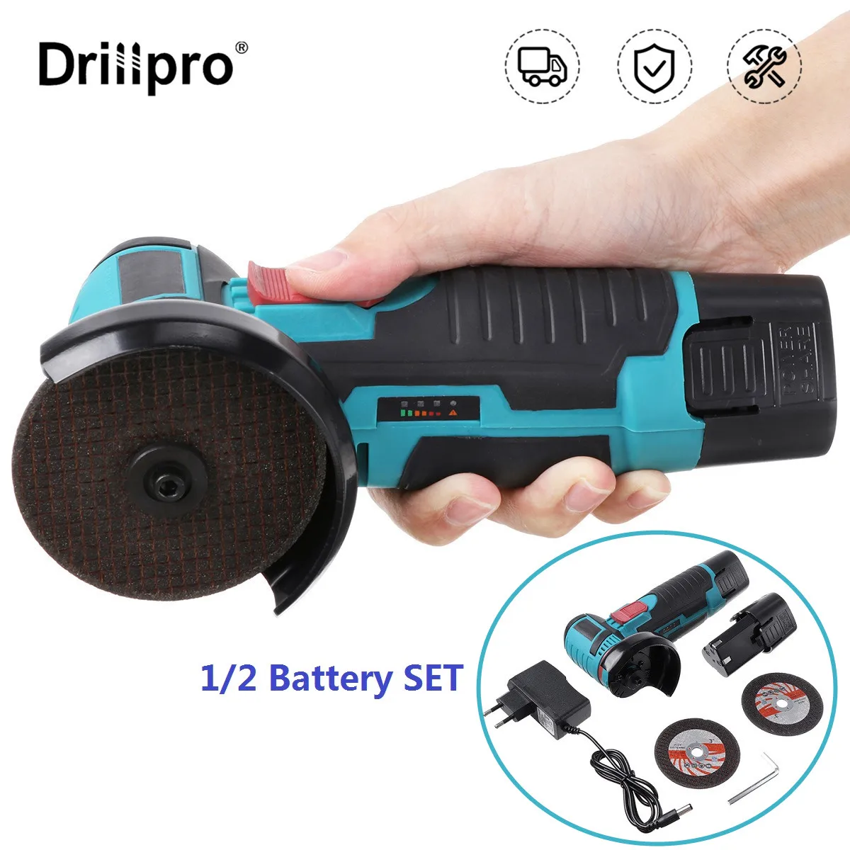 Электрическая угловая шлифовальная машина Drillpro, 19500 об/мин, бесщеточная ударная угловая шлифовальная машина с аккумулятором, электрическая...
Электрическая угловая шлифовальная машина Drillpro, 19500 об/мин, бесщеточная ударная угловая шлифовальная машина с аккумулятором, электрическая...