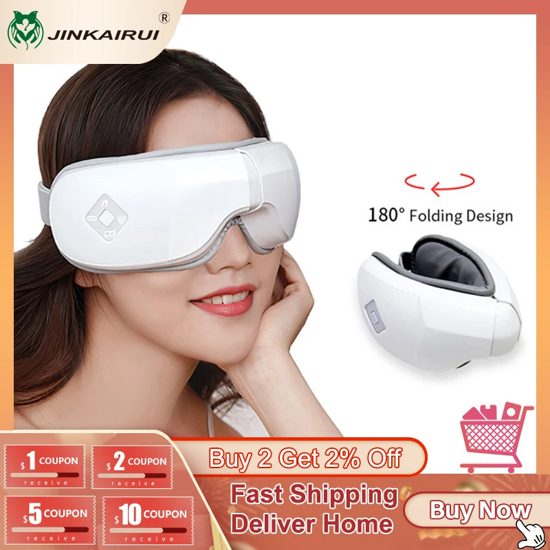 Jinkairui Smart Airbag Vibration Eye Massager Heating Eye Care Instrument with Bluetooth Music Relieves Fatigue Dark Circles
Jinkairui Smart Airbag Vibration Eye Massager Heating Eye Care Instrument with Bluetooth Music Relieves Fatigue Dark Circles