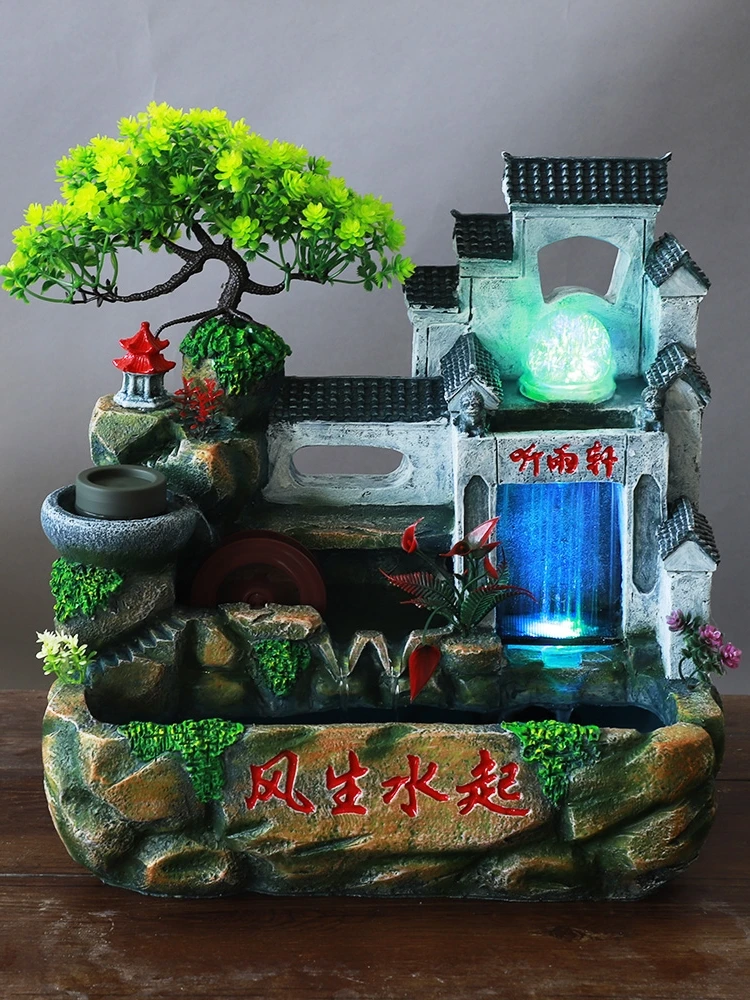 Yinyuxuan Water Curtain Hole Craft Gift Feng Shui Wheel Artificial Mountain and Fountain Chinese Study Soothing and Nourishing
Yinyuxuan Water Curtain Hole Craft Gift Feng Shui Wheel Artificial Mountain and Fountain Chinese Study Soothing and Nourishing