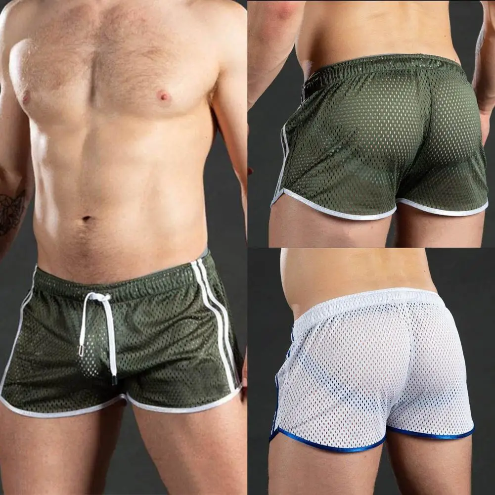 

Сексуальные мужские дизайнерские быстросохнущие регулируемые короткие летние сетчатые брюки из полиэстера