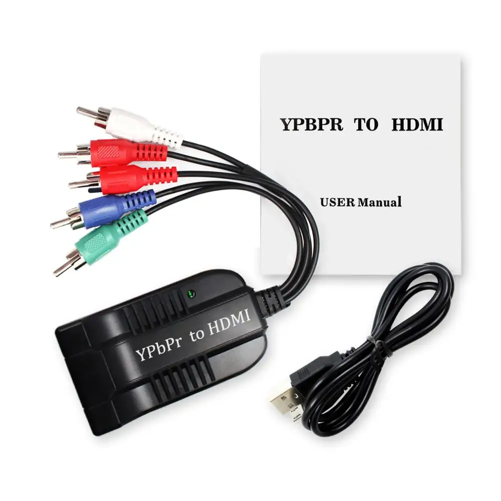 Преобразователь из компонентов в HDMI 5RCA Ypbpr видеосигнал HDTV Видео Аудио