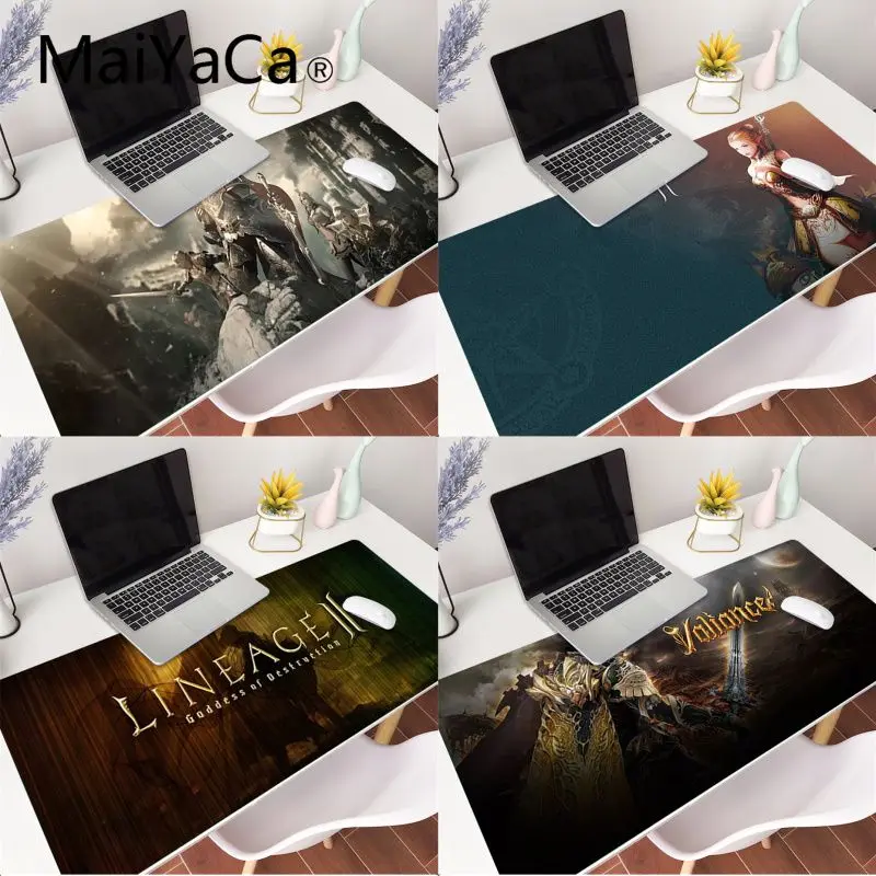 Резиновый коврик для мыши MaiYaCa Cool lineage 2 игровой Нескользящий xl xxl 800x300 мм Lol world of