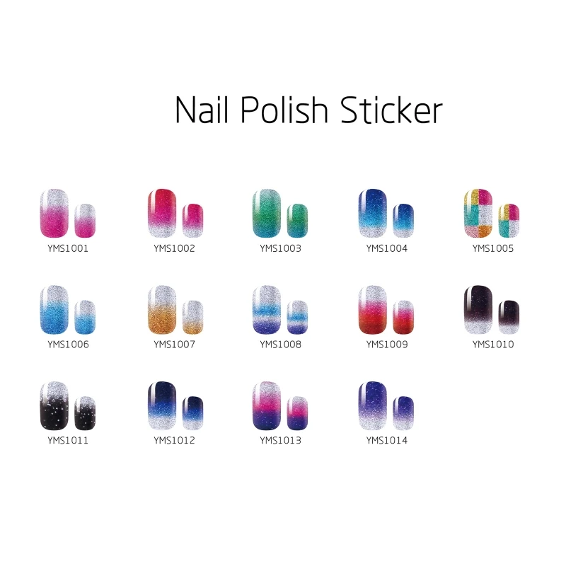 16 Pcs Gradient Full Nail Stickers Full Wrap Nail Stickers Self-Adhesive Nail Art Decal Strips for DIY Nail Art Decor
16 Pcs Gradient Full Nail Stickers Full Wrap Nail Stickers Self-Adhesive Nail Art Decal Strips for DIY Nail Art Decor
