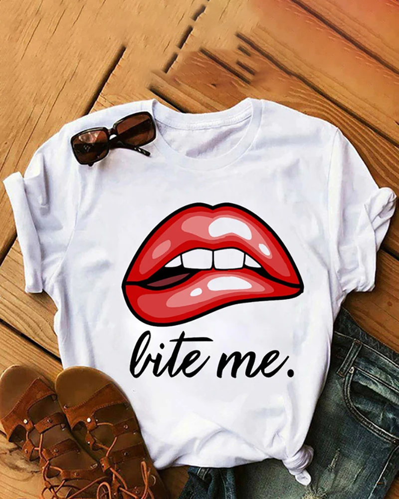 Summer Women Plus Size Lip Print Short Sleeve T-Shirt 2022 Femme New Casual Round Neck Top Office Lady Blouse Clothing traf
Summer Women Plus Size Lip Print Short Sleeve T-Shirt 2022 Femme New Casual Round Neck Top Office Lady Blouse Clothing traf