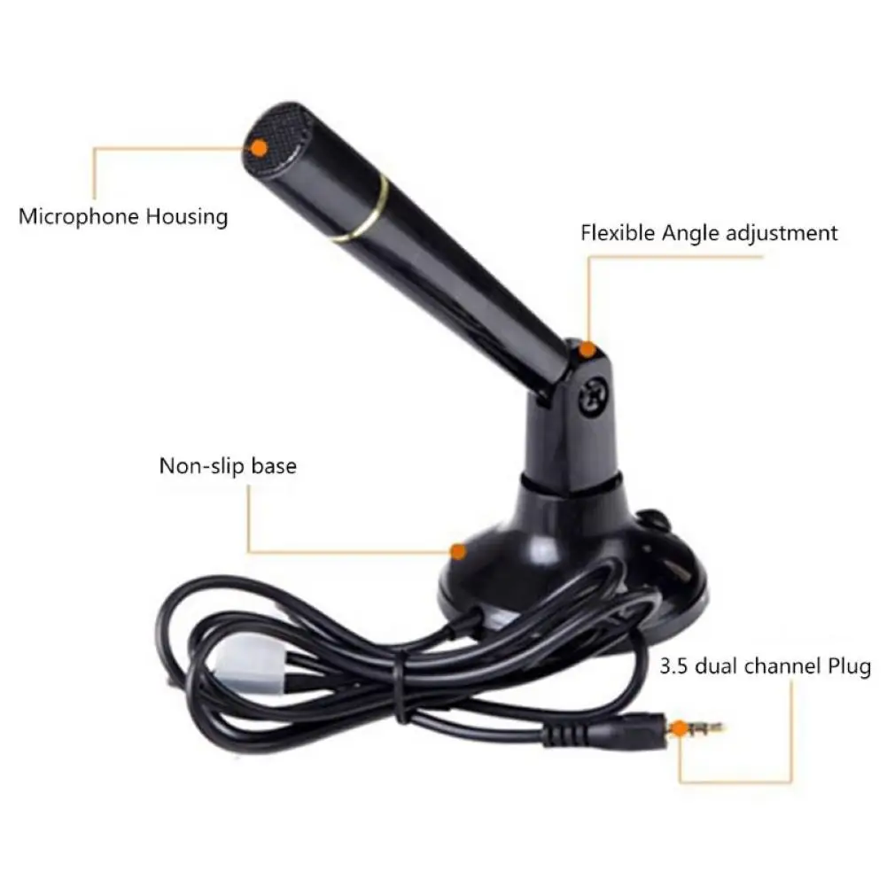 G22 3.5mm Adjustable Studio Audio Recording Microphone PC Desktop Computer Mic For Voice Chat
G22 3.5mm Adjustable Studio Audio Recording Microphone PC Desktop Computer Mic For Voice Chat