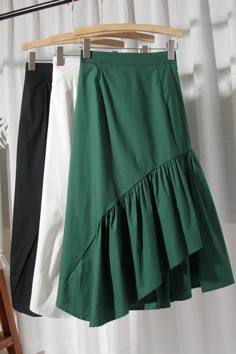 Irregular Casual Skirt Women's Summer Korean Style High Waist Stitching A Line Skirt Female Loose Long Skirt Faldas Largas
Irregular Casual Skirt Women's Summer Korean Style High Waist Stitching A Line Skirt Female Loose Long Skirt Faldas Largas