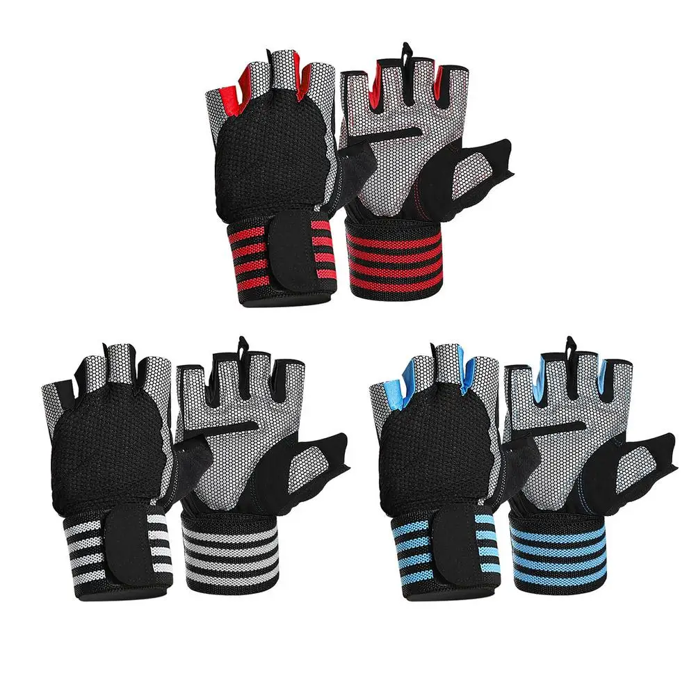 Fitness Wrist Gloves Outdoor Sports Cycling Half-Finger Gloves Weightlifting Gloves With Wrist Support For Heavy Exercise Body 
Fitness Wrist Gloves Outdoor Sports Cycling Half-Finger Gloves Weightlifting Gloves With Wrist Support For Heavy Exercise Body