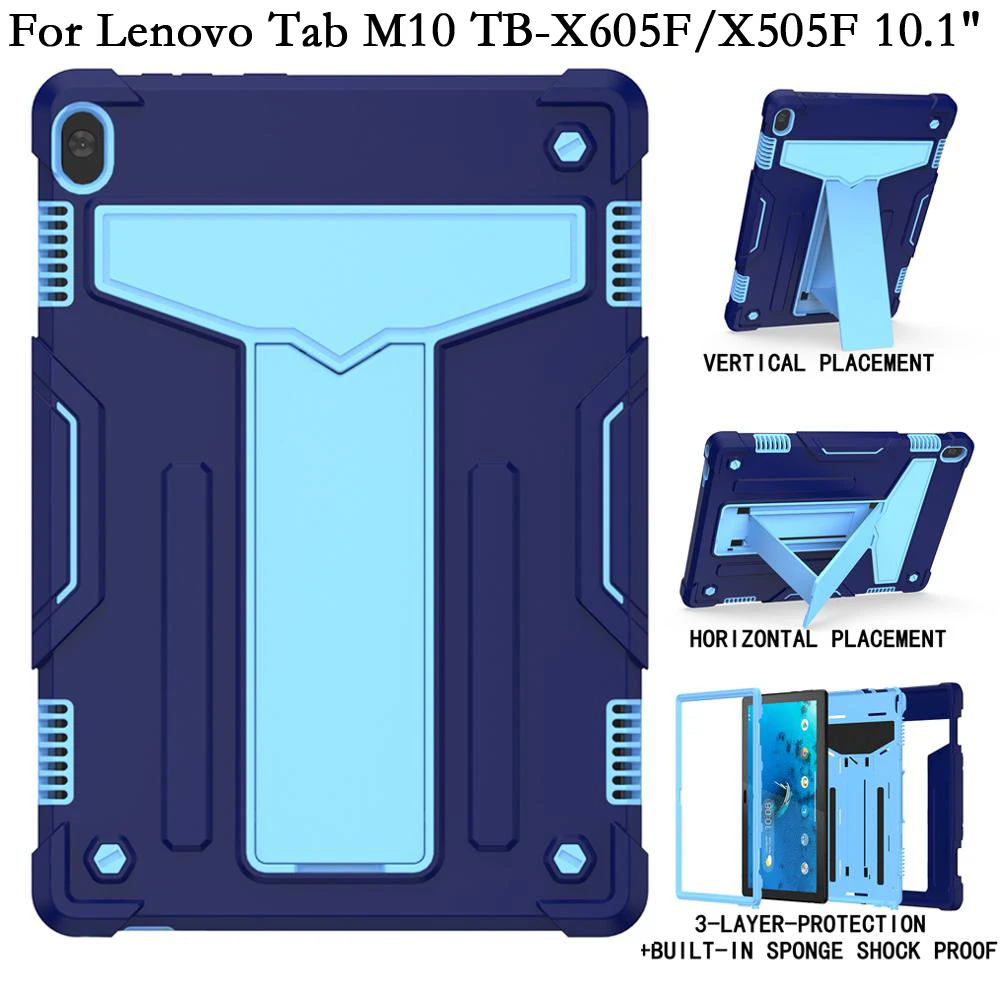 Shockproof Tablet Cover Fundas for Lenovo TabM10 Tab M10 X605 X605F X605L X505 N X X505F X505L Case Coque PC Silicon Stand Shell
Shockproof Tablet Cover Fundas for Lenovo TabM10 Tab M10 X605 X605F X605L X505 N X X505F X505L Case Coque PC Silicon Stand Shell