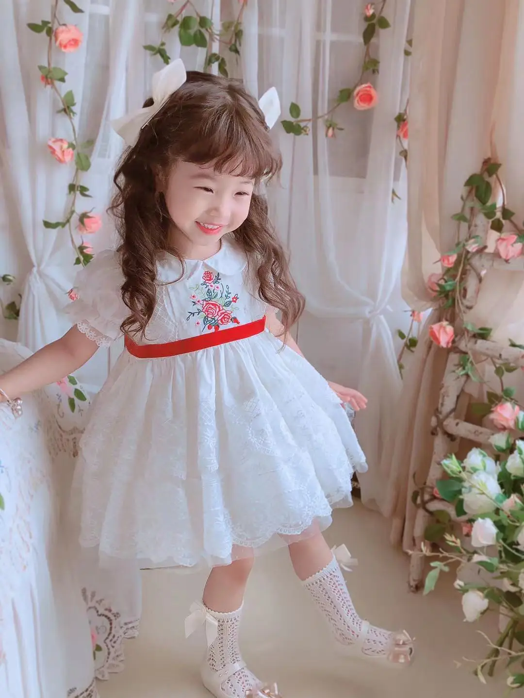 Summer Spanish Vintage Turkey Princess Lolita Lace White Wedding Baptism Puff Shortsleeve Ball Gown Dress For Baby Girls Party
Summer Spanish Vintage Turkey Princess Lolita Lace White Wedding Baptism Puff Shortsleeve Ball Gown Dress For Baby Girls Party